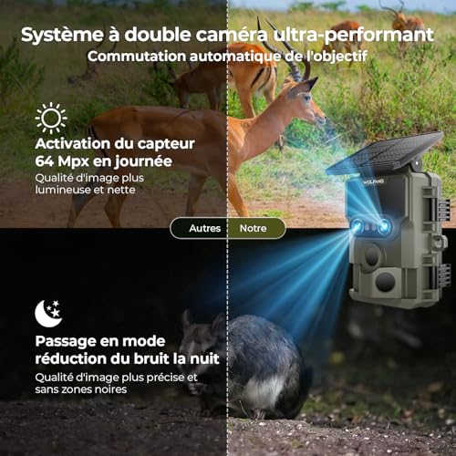 Caméra de chasse double objectif détection 0.1s vision nocturne - 3