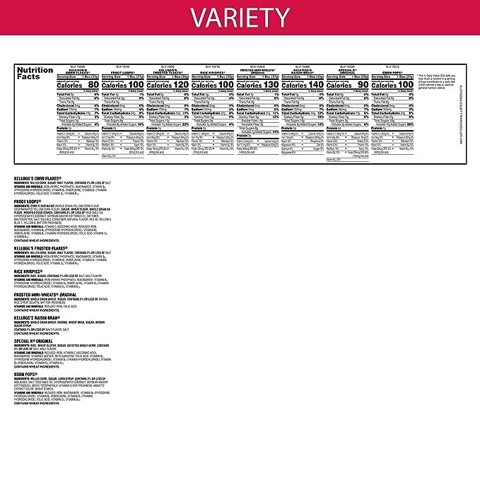 Miniatura 7 de Kellogg's Cold Breakfast Cereal Single Serve Variety  Paquete de 10 cajas (10.94 oz en total)