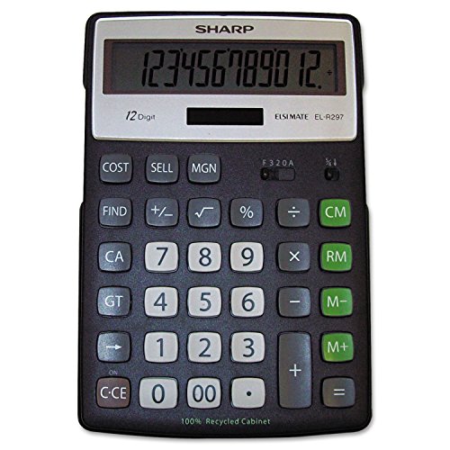 SHARP ELR297BBK 12 Digit Green Portable Desktop - SHARP OEM Calculators