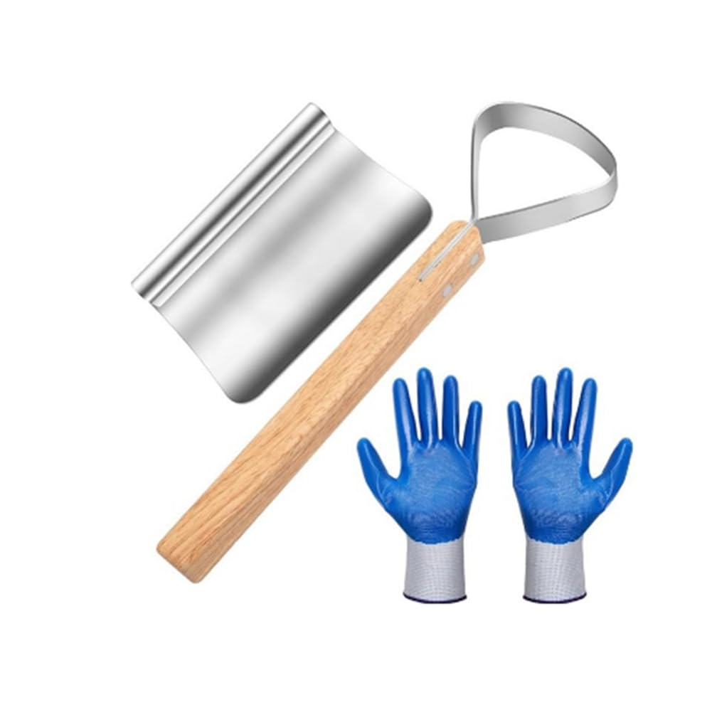 Jnchdghwa As Shown 2Pcs Hide Scraper Taxidermy Tools+ Animal Skinning And Fleshing Knife Debarking Tool Fleshing Knife