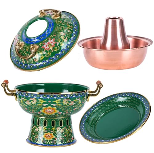 Olla china de cobre para hot pot tradicional 29x25.5 cm miniatura 3