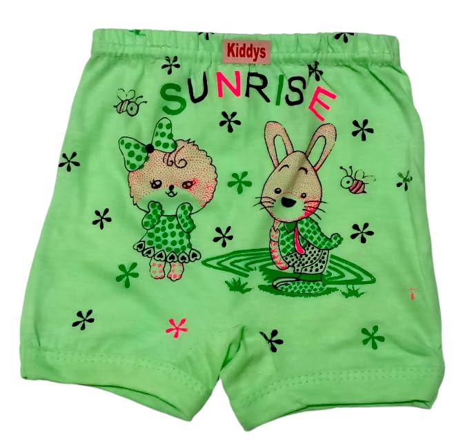 Image of 100% Organic Cotton Soft and Comfortable Kids Innerwear Bloomers Drawer Panties Innerwear Shorts for Baby Girls and Boys Pack of 12