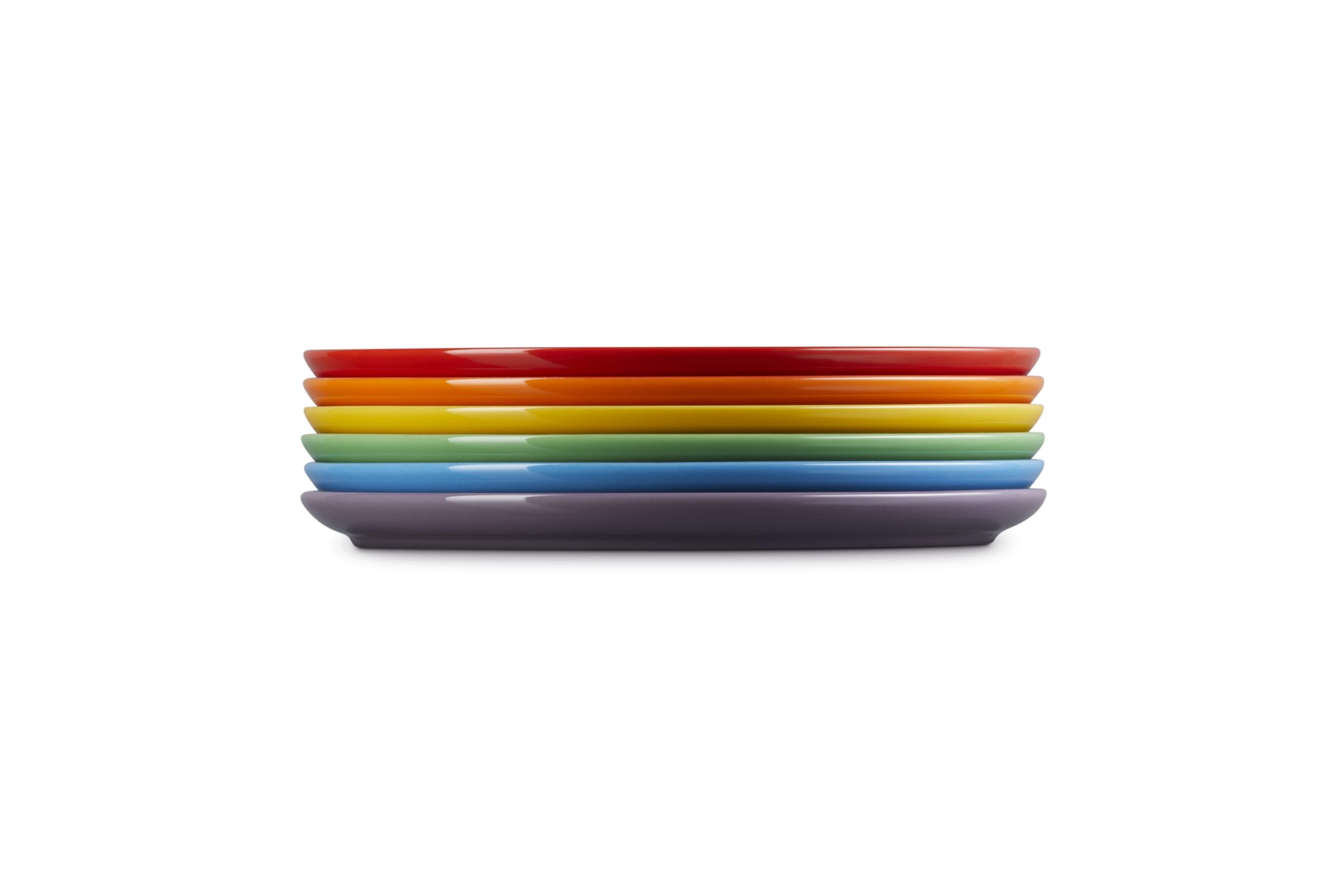 LE CREUSET Set di 6 piatti piani in gres Rainbow
