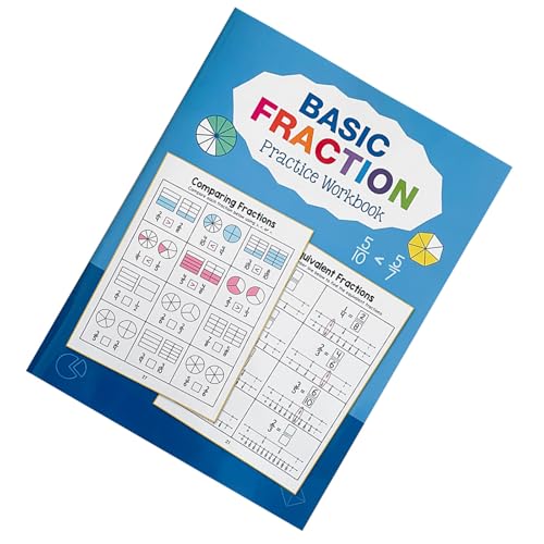 分数演算練習帳 32 ページぬりえ子供幼児のための創造的な学習多機能スクールアートノートブック