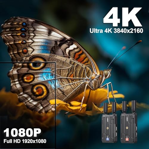 Image of Wireless HDMI Transmitter and Receiver,400M /1300FT Los Range 4K Wireless HDMI Extender with 0.1S Latency,5G Wireless Video Transmission System for Streaming from DSLR /PC /Laptop to TV EPL-WL097P