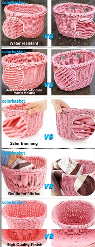 Colorbasket Kid's Front Handlebar Bike Basket,White