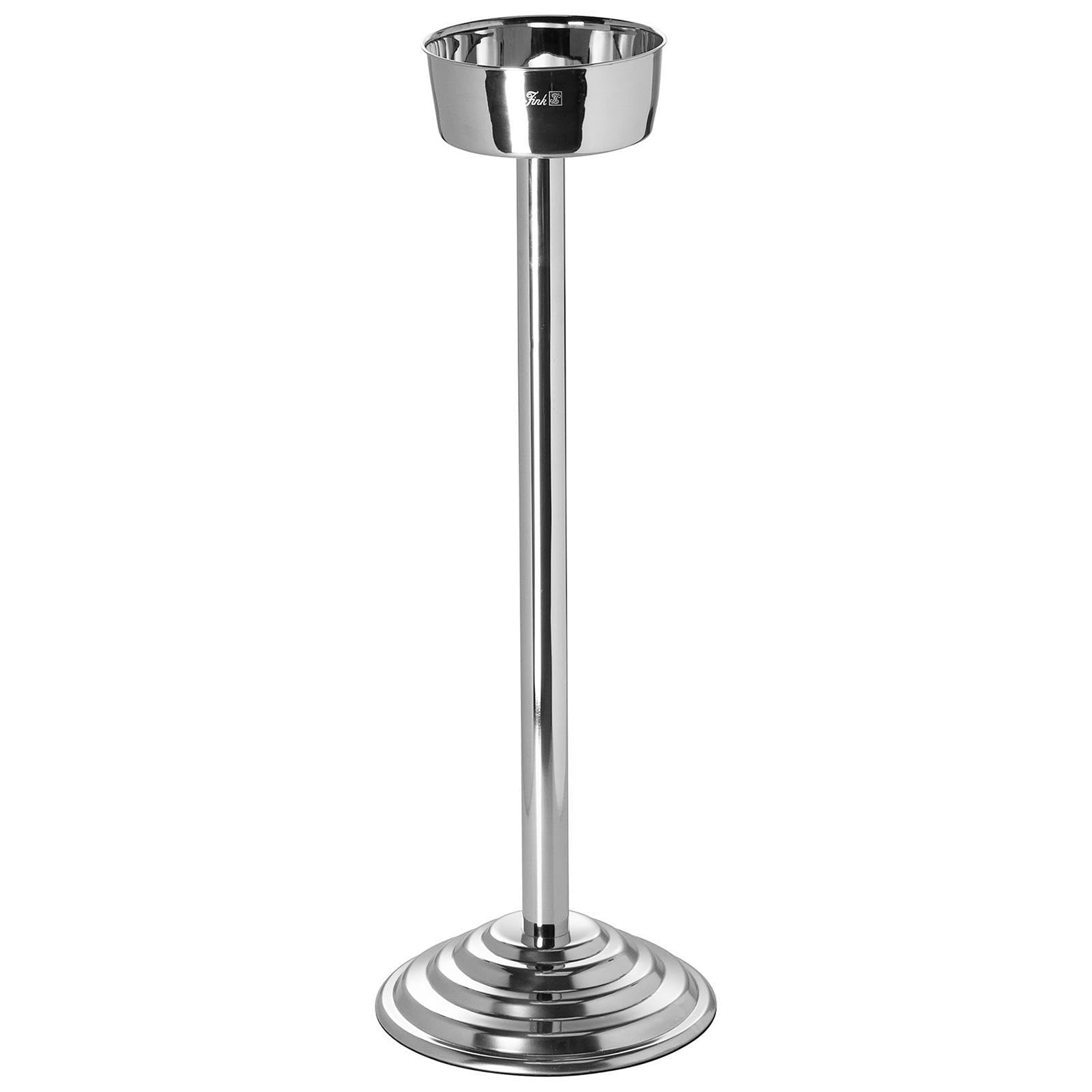 Fink Edelstahl Flaschenkühler mit Ständer 82 cm 2-tlg. Set einwandig für 1-2 Flaschen
