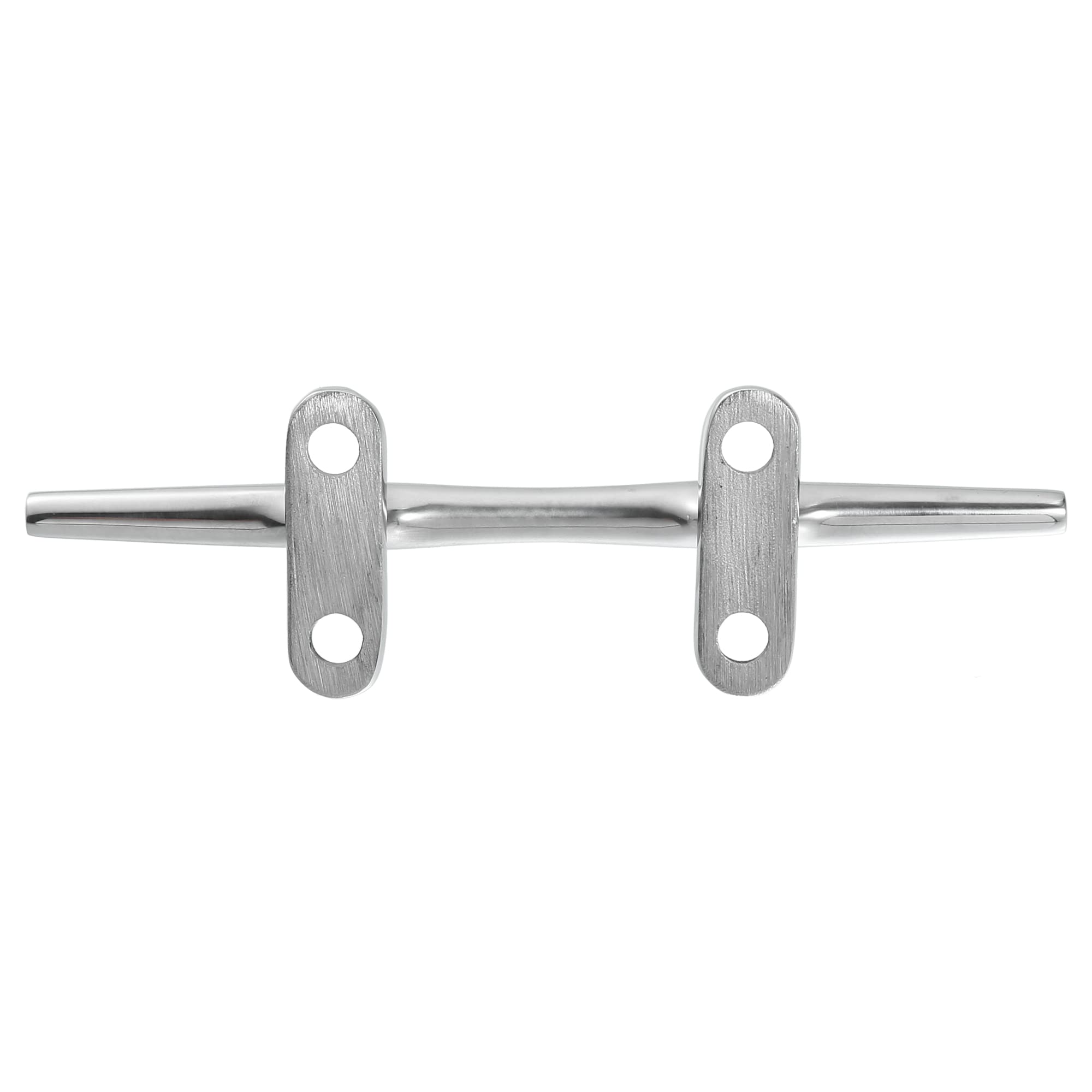 X AUTOHAUX Taquets Crochet INOX pour Mât De Bateau 2pcs 6 Pouces Argenté | 6 Pouces (150x40x31mm), Trou 7mm, Universel Pour Bateaux, Yachts, Navires, Facile À Installer, Durable