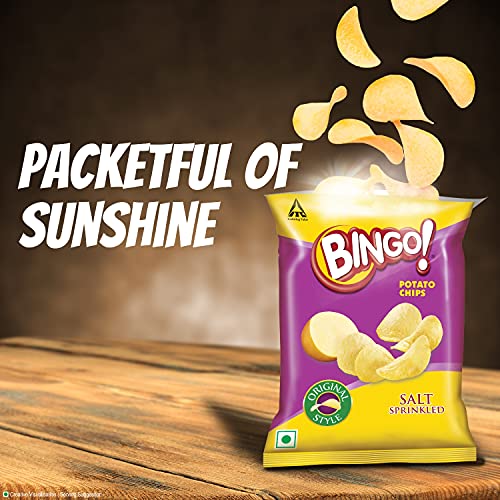 Bingo Original Style Salt Sprinkled, 25.5G, Flat Cut Salted Potato Chips Perfect For Snacking, 28 Gm