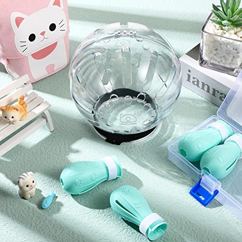 Cat Muzzle for Grooming Cat Adjustable Hood with Paw Covers, Kitten Breathable Anti Bite Muzzles Anti Scratch Boots Silicone Pussy Shoes Boots Kitten Paw Protector for Pet Bathing Shaving(Large) - Image 6