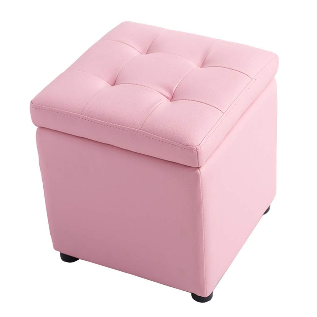 Ottoman de cuisine rose pour repose-pieds et rangement discret