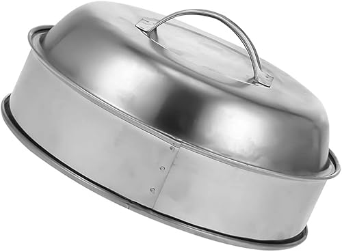 Hemoton Cúpula de fusión de queso, accesorios de parrilla de acero inoxidable, cubierta de vapor de metal para parrilla, color plateado, 9.4 in