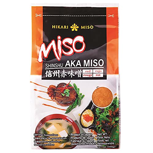 Hikari Miso Rote Paste (Shinshu Aka), authentische Miso-Paste aus Japan, ohne Zusatzstoffe, 400 g Cover
