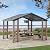 Sunjoy 11 x 13 ft. Hardtop Gazebo Outdoor Cedar Frame Wood Gazebo with Black Steel Hardtop Roof for Patio, Garden, Backyard, and Lawn Activities by SummerCove