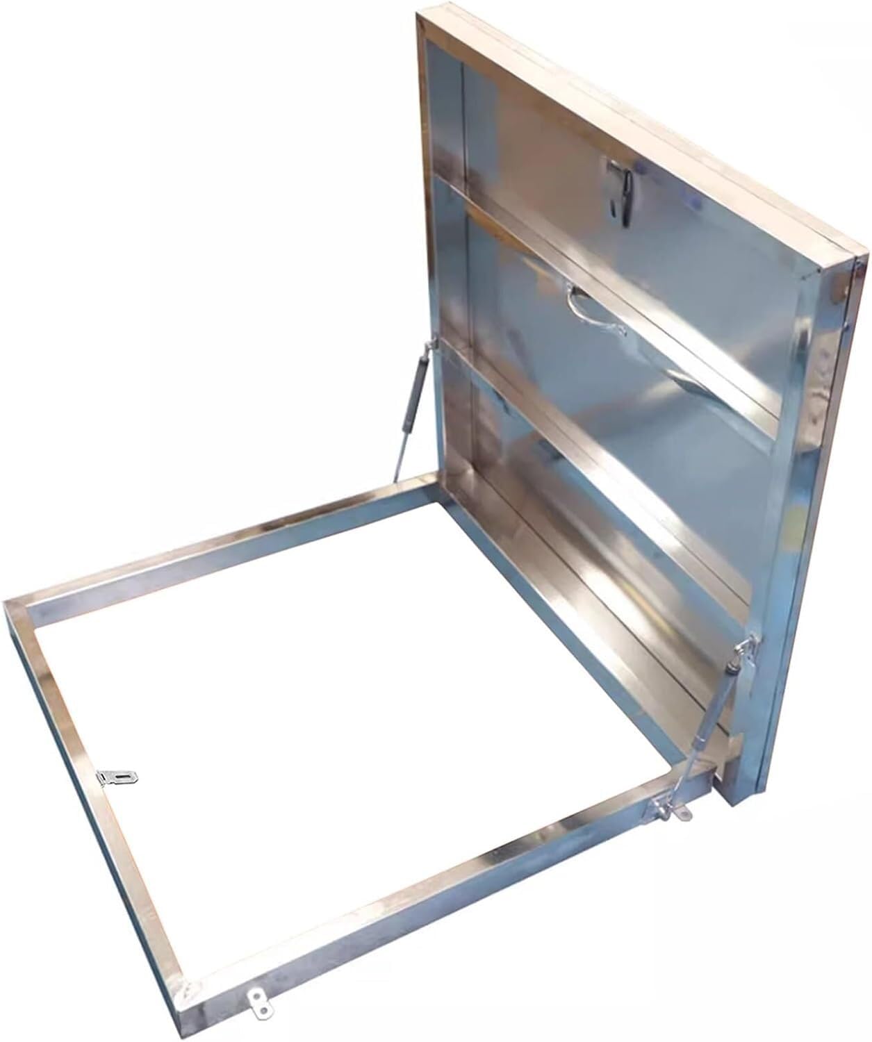 VUIKLCty Square Attic Staircase Exit Cover, Steel Attic Skylight Cover, Manhole Cover With Buckle Lock(85 * 85cm)