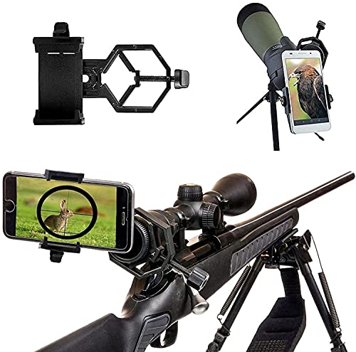 Kixre Mobile Phone Adapter Mount-Compatible Binocular Monocular Microscope Spotting Scope Telescope -All Brands Mobile Phones Etc.
