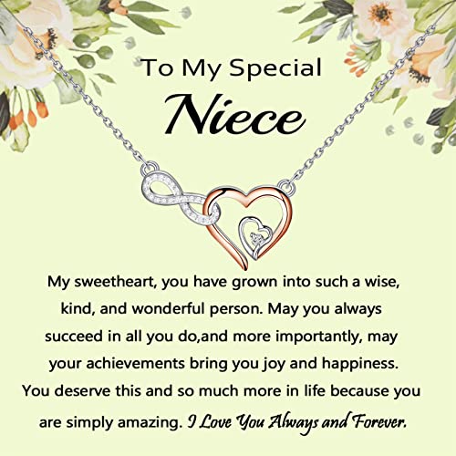 MYOSPARK Niece Necklace Gift with Message Card - Inspirational Niece Gifts from Aunt or Uncle