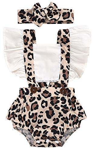 Verano Ropa Bebe Niña Monos de Volantes bebé Ropa Conjunto Traje Mameluco Falda Diadema recién Nacido