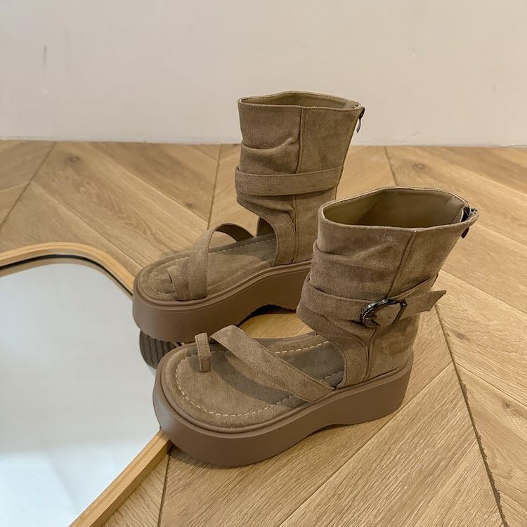 Corporate Goth Shoes Toe Ring Platform Clean Goth Office Business Casual Women Cute Kawaii Y2K Fashion Grunge Alternative Sandals Boots Rave Wedding Festival Birthday Gifts for Girls Summer Beach4