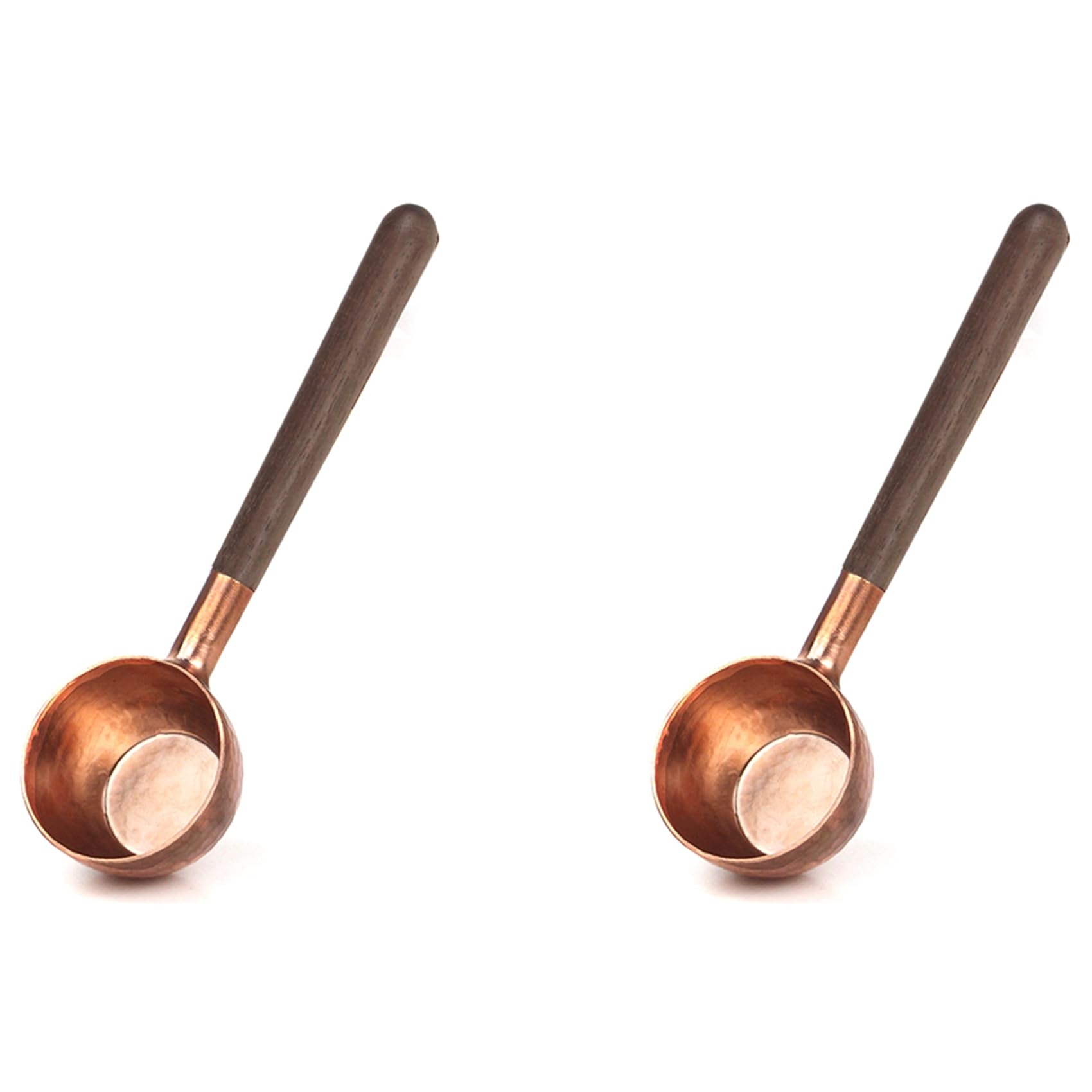 Hndhbfgrt 2X Coffee Bean Measuring Spoon Solid Wood Copper Measuring Spoon Coffee Powder Quantitative Spoon Measuring Spoon 10G