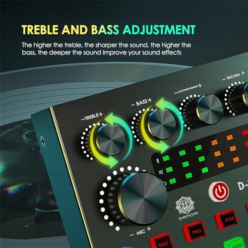 Image of DIGIMORE Audio Mixer | Live Sound Card | Audio Interface with DJ Mixer Effects and Voice Changer, Podcast Production Studio Equipment, Prefect for Streaming Singing Gaming (D-235)