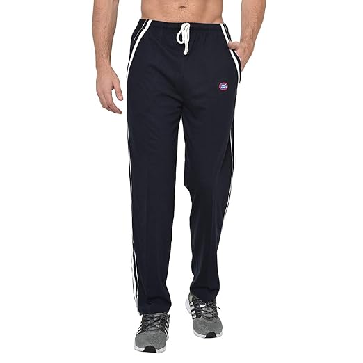 Men's Regular Fit Trackpant (D5NAVYL01_Navy Blue_Large)
