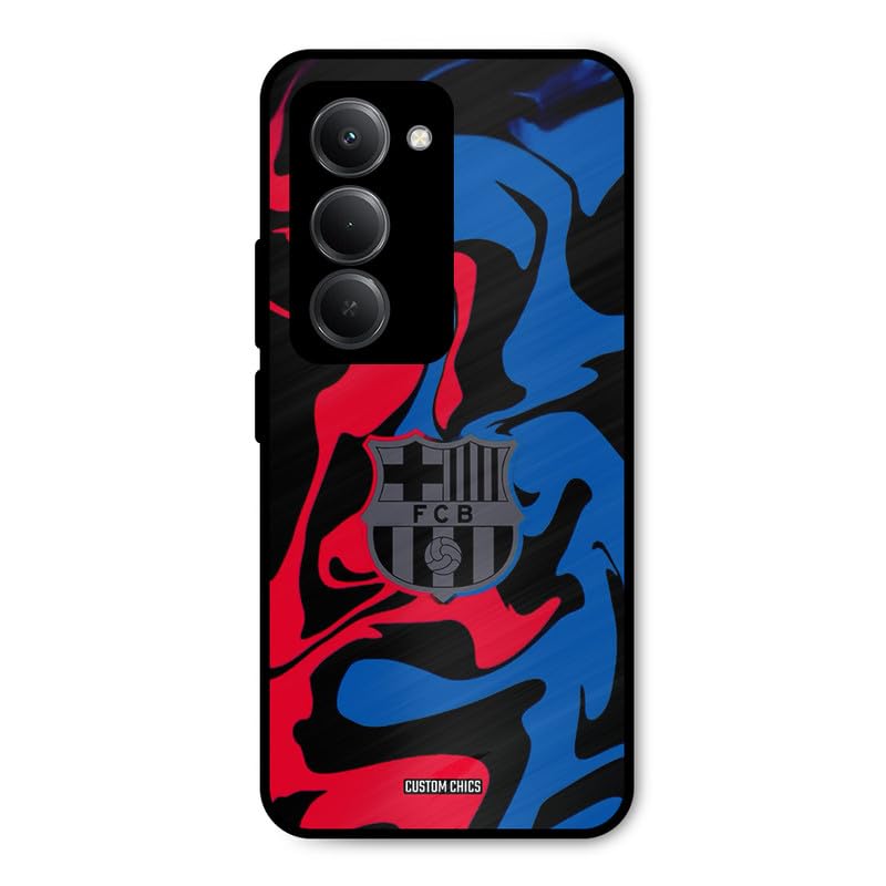 Image of PrintShield FC Barcelona Comic Back Cover for Redmi15 5G, Shockproof Printed Phone Case with Soft TPU Sides & Anti-Slip Grip