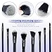 PINKPANDA Makeup Brushes 8 Pcs Noble Blue Professional Makeup Brush Set Premium Cosmetic Brushes Foundation Blending Blush Concealers Eye Shadows Face Powder Kabuki Make Up Brushes Kit