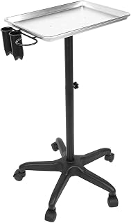Adjustable Height Hair Salon Beauty Cart Aluminum Alloy Salon Cart Stainless Steel Esthetician Cart for Salon Station Use