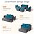 VINGLI 6 Pieces Wicker Patio Furniture Set, Outdoor Sectional Furniture Patio Conversation Set Space-Saving Design with Ottomans and Coffee Table for Garden,Poolside, Backyard (Black)