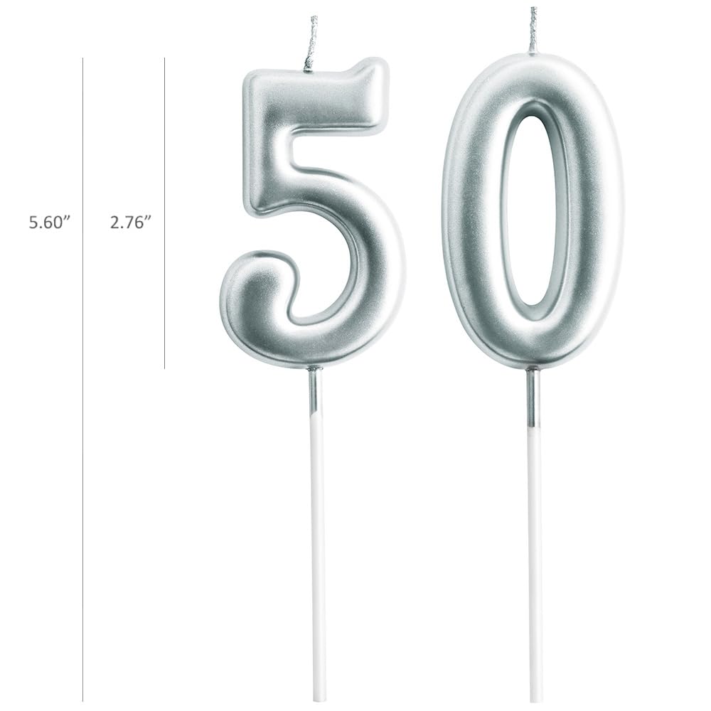 50th Candle for Cake Decoration, 2.76