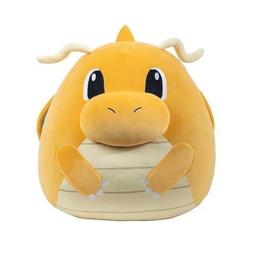 Pokemon Squishmallow Dragonite, Peluches, 35 cm - Moderno