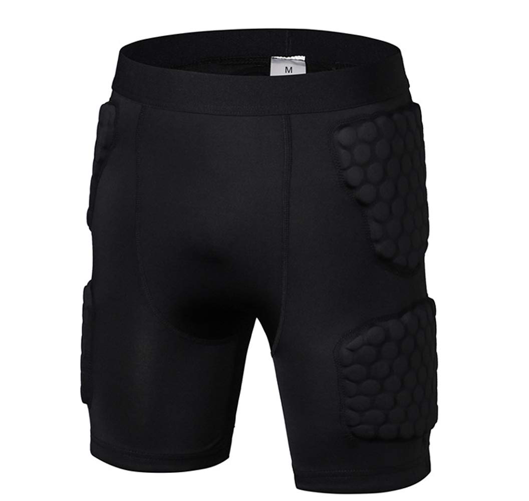 TopeterMen’s Padded Shorts Skate Compression Short Basketball Hip Protective Underwear