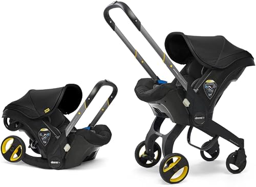 Doona+ Baby Car Seat & Travel Stroller, Nitro Black | Convertible 0+ Pram, 5 Point Safety Harness, Ergonomic Pushchair, Travel System, ISOFIX Base Sold Separately