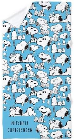 CafePress Custom Personalized Peanuts® Snoopy Giggles & Laughs 30"x60" Absorbent, Soft Beach Towel