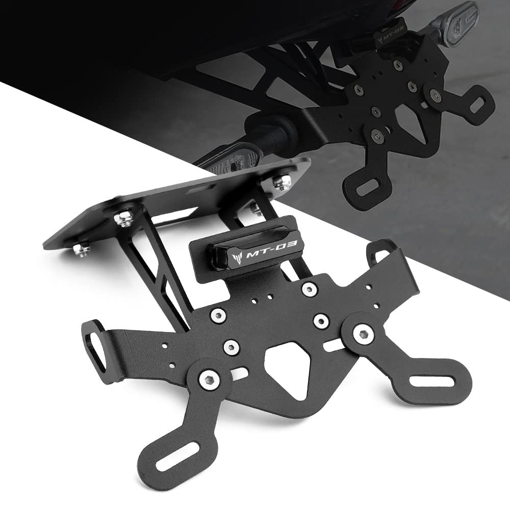 Supporto per targa, Porta Targa Moto,Portatarga Moto Con Luce per Yamaha MT03 MT-03 2019-2023