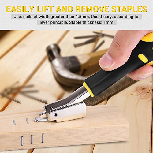 Wolfwill Upholstery And Construction Heavy Duty Staple Remover Tack Lifter Office Claw Tools Yellow #TOP2