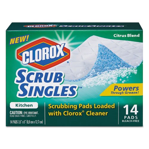 Clorox Kitchen Scrub Singles 14 pads, Pack of 2