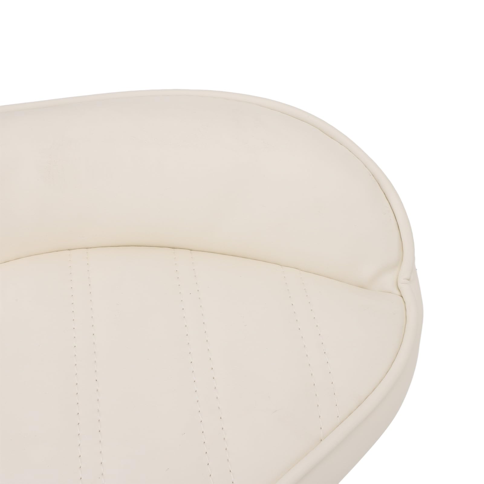 Siedzisko Pokładowe z Pianki Memory Foam, Biała Skóra PCV z Wywierconymi Otworami Montażowymi, Odpowiednie do Wędkowania, Pontonów i Statków Wycieczkowych