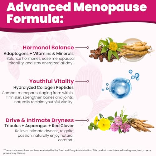 Menopause Supplements for Women, 10-in-1 Hormone Balance for Women, with Red Clover, Korean Ginseng, Shatavari - Menopause & Libisoothe Powder for Desire, Hot Flashes, Night Sweats & Mood - 5.3 Oz - Image 4