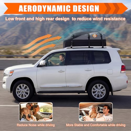 Image of Sailnovo Rooftop Cargo Carrier roof Bag, 20 Cuft fit Cars with /Without Rack