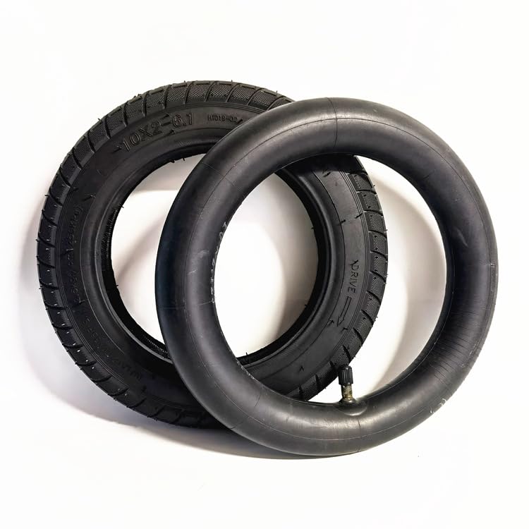 Neumático de Scooter eléctrico, Rueda de Scooter eléctrico, conversión de Scooter eléctrico, neumático de 10 Pulgadas, neumático Interior y Exterior de 10 x 2-6,1 (neumático Interior y Exterior de 10