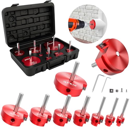 DIYLOG PVC Pipe Reamer PVC Fitting Saver 9Pcs Pipe Reamer for SCH40 Includes 1/2 inch 3/4 inch 1 inch 1-1/4inch 1-1/2inch 2inch 2-1/2inch 3inch 4inch Head Aluminum with 2 Blades