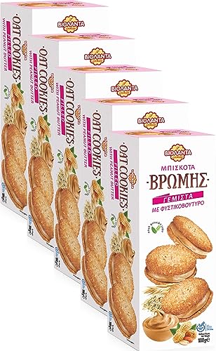 Cookies Doppelkekse gefüllte Hafer-Kekse mit Erdnussbutter-Creme 900g aus Griechenland