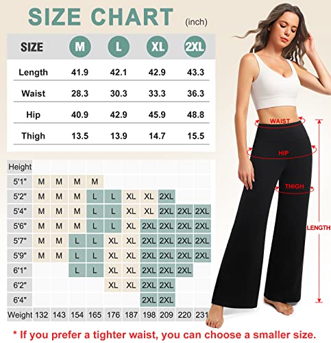 Fullsoft Women's Casual Loose Wide Leg Pants-Yoga Flowy Comfy High Waisted Sports Athletic Lounge Pants For Women(Black,Xx-Large) #TOP6