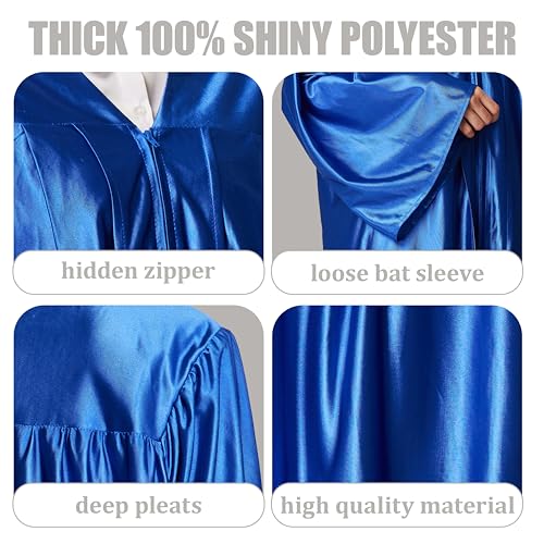 GraduationForYou Shiny Choir Robe (Loose, 51 (5'6" - 5'8"), Royal Blue)3