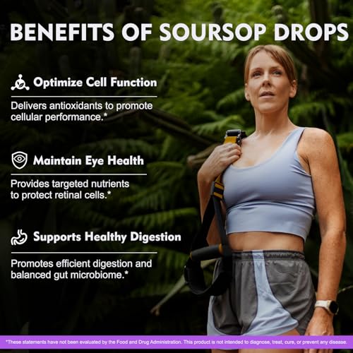 Image of 2 Pack | 8-in-1 Soursop Bitters Liquid Drops, Mixed Berry Flavor, 1 fl oz | Alcohol-Free, Soursop Leaf Extract Drops, Sea Moss, Ashwagandha & Turmeric, Immune, Liver, Antioxidant & Sleep Support