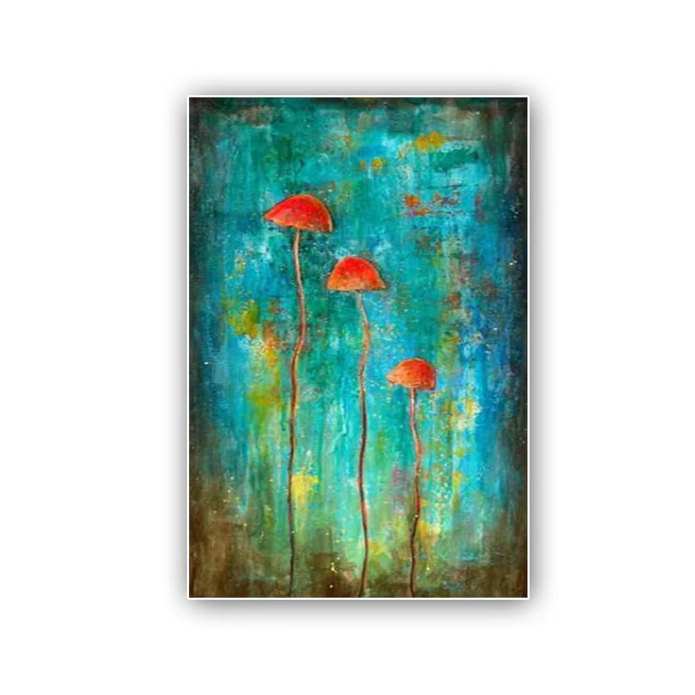 DFZEWKI Abstract on Canvas Ins Flower Wall Art Picture Big Mural for Home Living Room Decor Image(50x70cm(20x28in)/No frame)