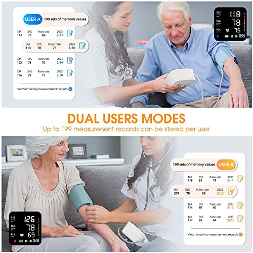 Blood Pressure Machine, Automatic Upper Arm Blood Pressure Monitor With Large Cuff 4.5 In Backlit Adjustable Large Font Screen, 9-17 Inches Cuff, Arrhythmia And Home #TOP3