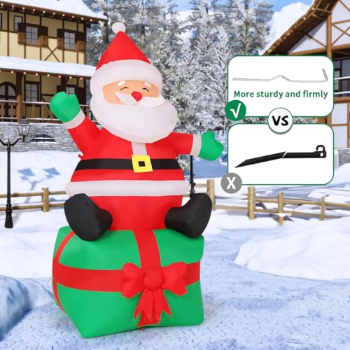 Aufblasbarer Weihnachtsmann mit LED-Beleuchtung – 2,1 m – Bild 2